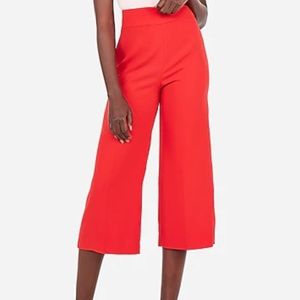 Express Cropped Culottes High Rise Red
